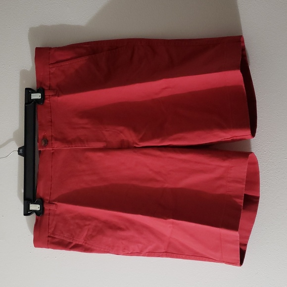 Chaps Ralph Lauren Flat Front 9" Chino Shorts Men Size: 36 Color: Red Cotton NWT - Picture 9 of 14